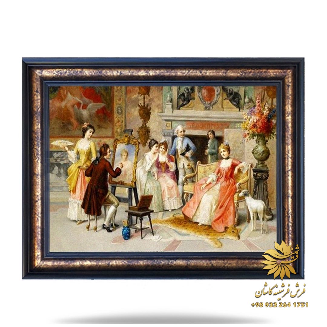 تابلو فرش دور طلاکوب