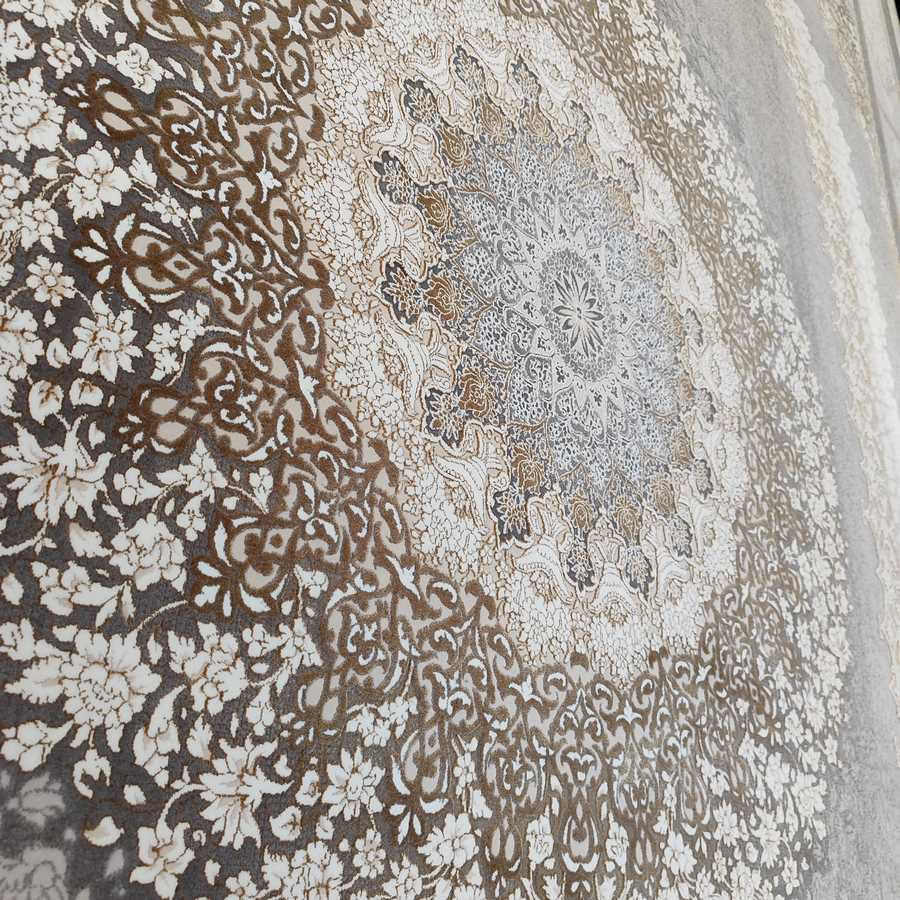 فرش طوسی طلایی