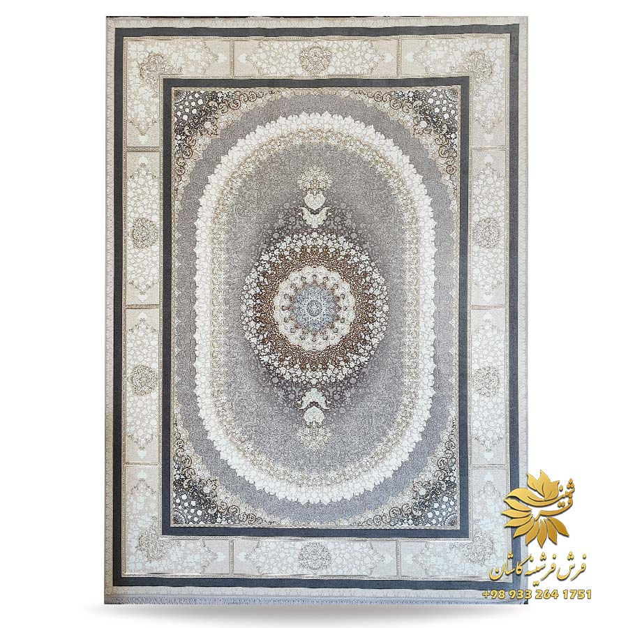 فرش 1200 شانه طوسی طلایی