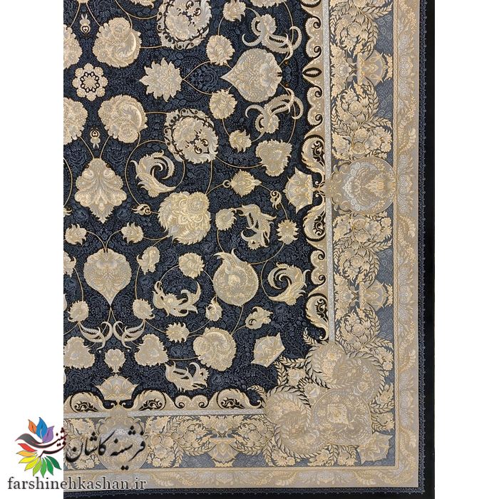 طرح همتا سرمه ای 700 شانه طلاکوب