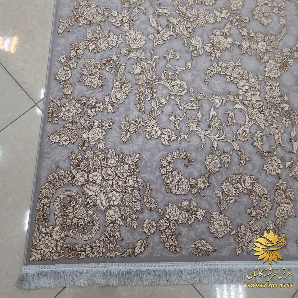 فرش طوسی طلایی