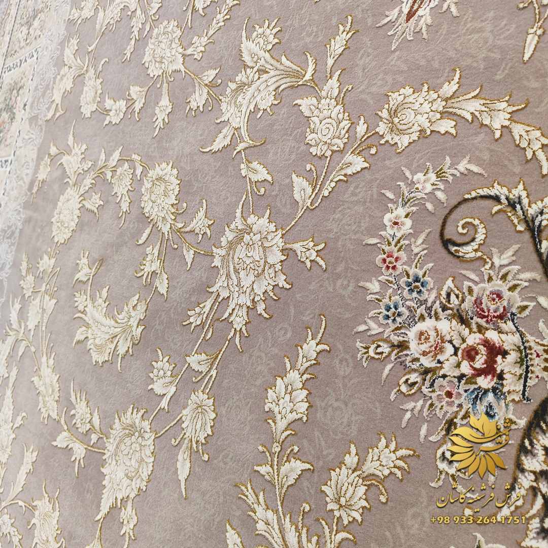 فرش طوسی طلایی