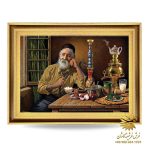 تابلو فرش طرح قهوه خانه
