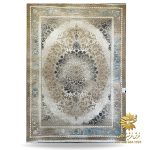فرش طوسی آبی مدرن