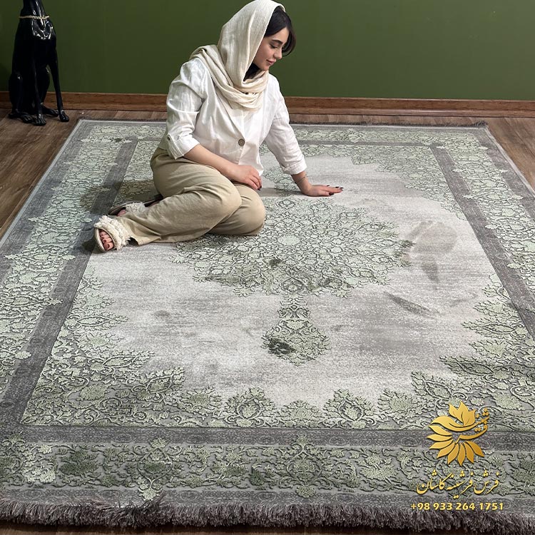 فرش نسکافه ای سبر در دکور