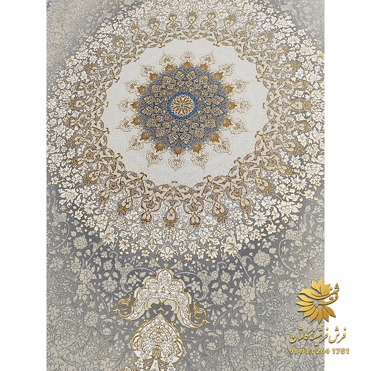 فرش طوسی طلایی