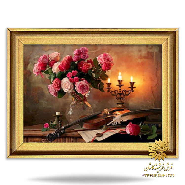 تابلو گل و شمعدان