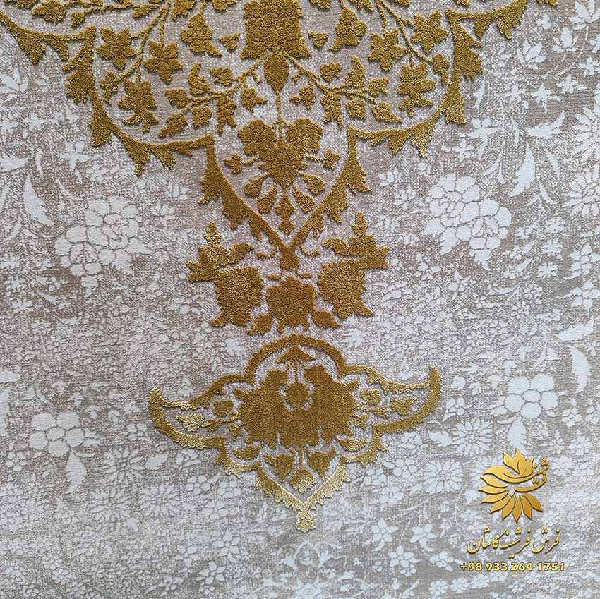 فرش طوسی طلایی