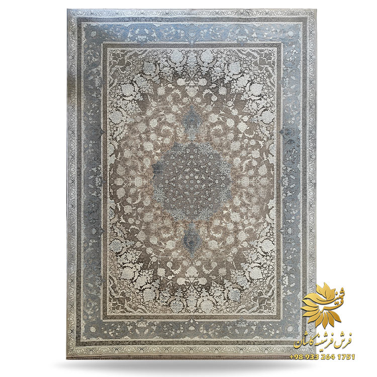 فرش جدید طوسی آبی
