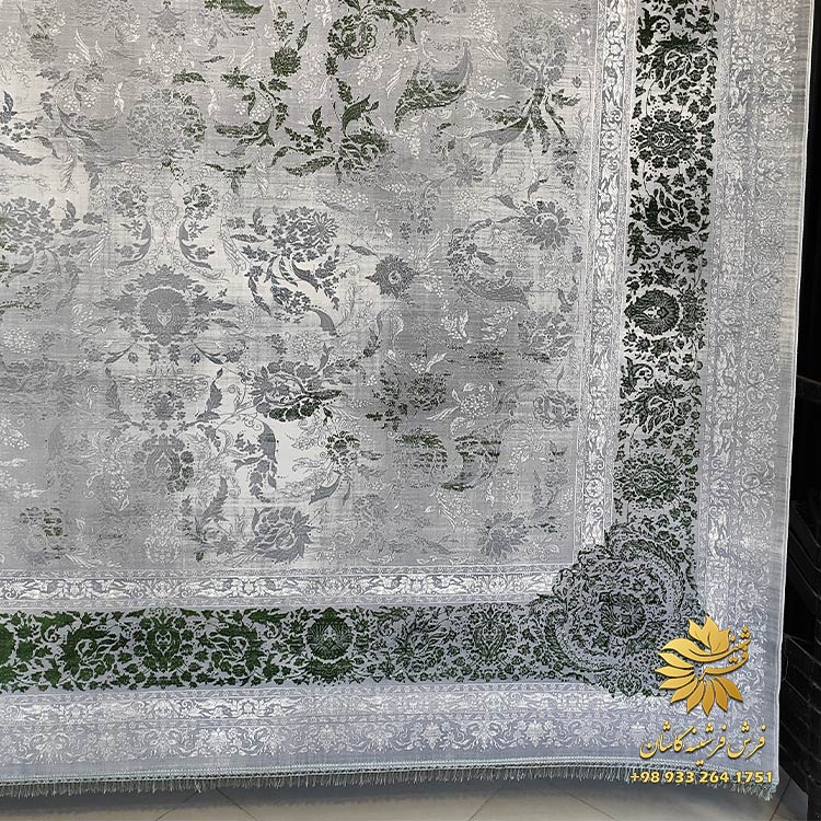 فرش طوسی سبز