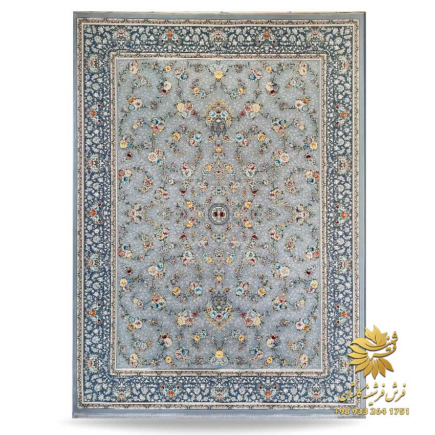 فرش رنگ طوسی نقره ای