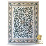فرش مدرن طوسی سبز