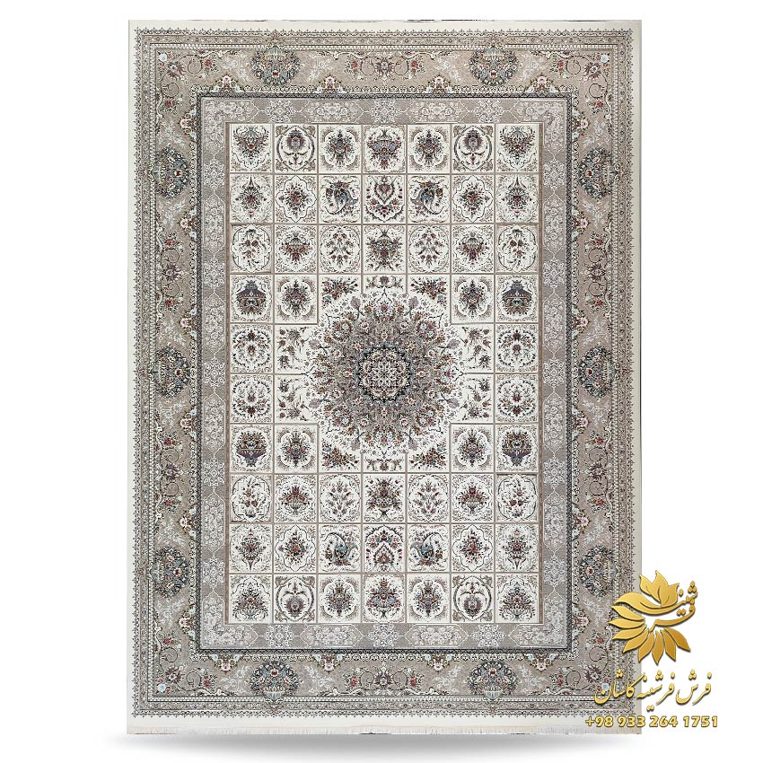 فرش خشتی کرم