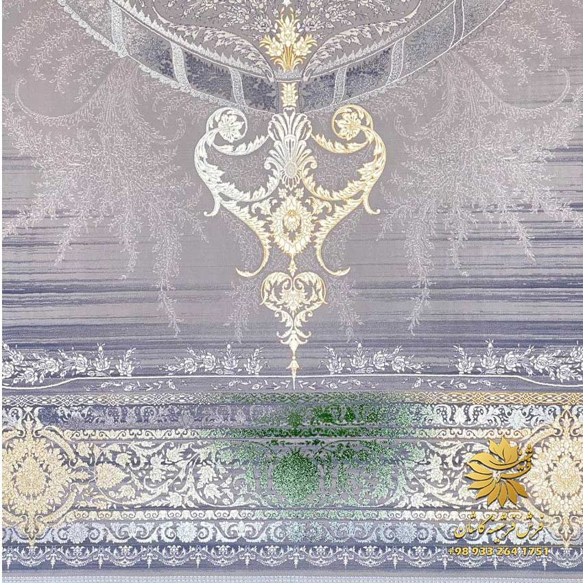 فرش طوسی طلایی