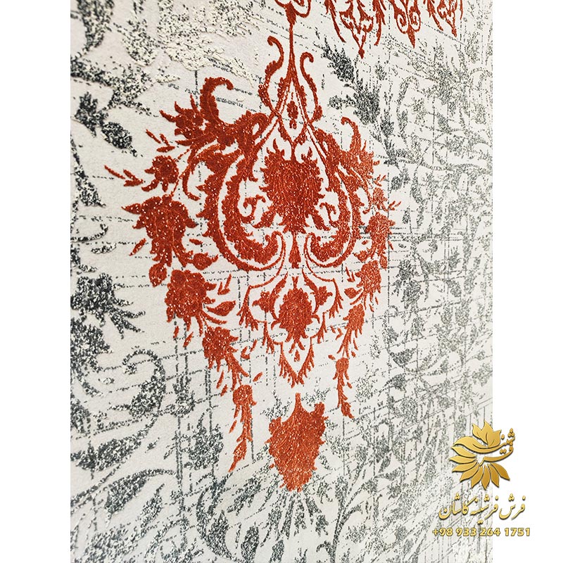فرش طوسی قرمز
