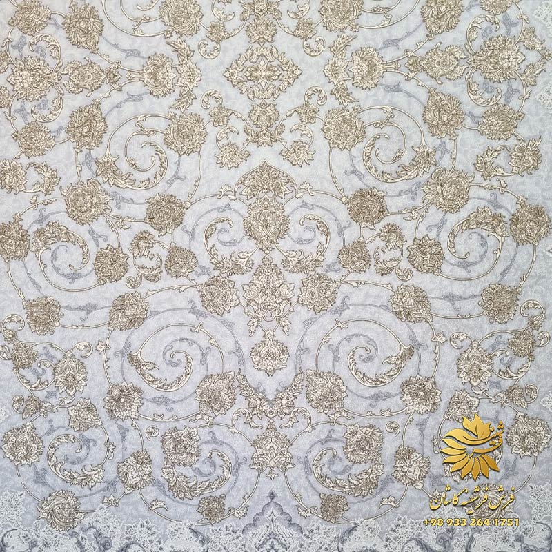 فرش نقره ای طلایی