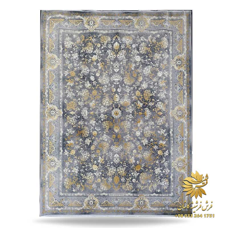 فرش مدرن وینتیج طوسی