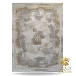 فرش کهنه نما طوسی طلایی