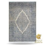 فرش آبی کرم