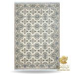 فرش مدرن کرم آبی