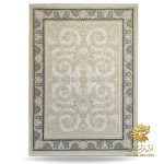 فرش طلاکوب کرم صدفی