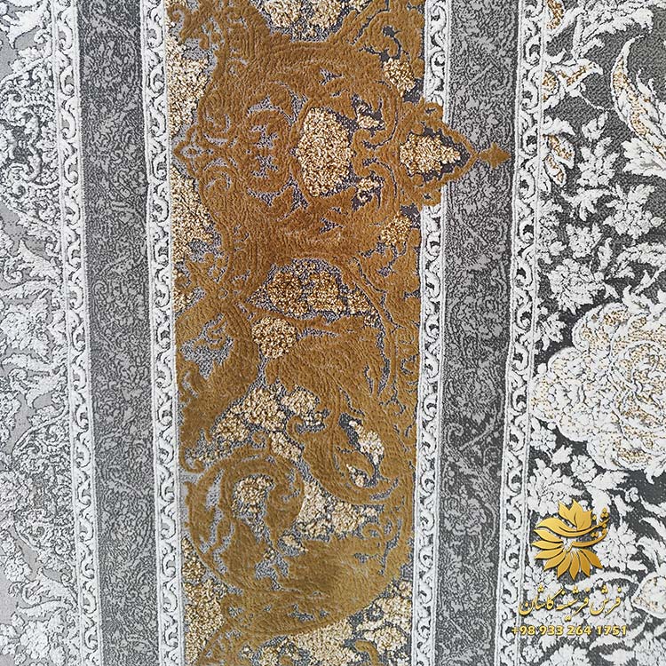 فرش طوسی طلایی