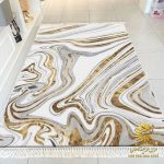 فرش ابر و بادی طلایی
