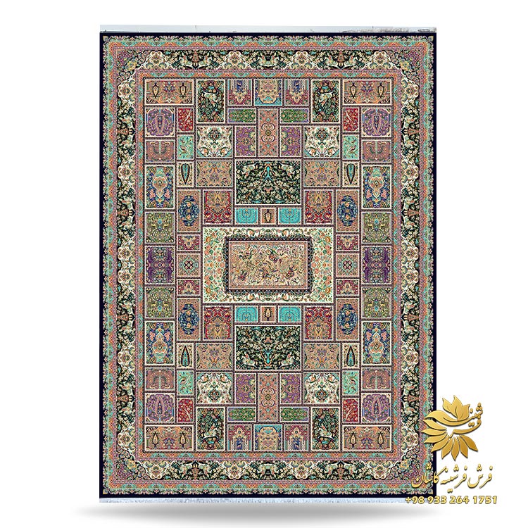 فرش خشتی ابریشمی