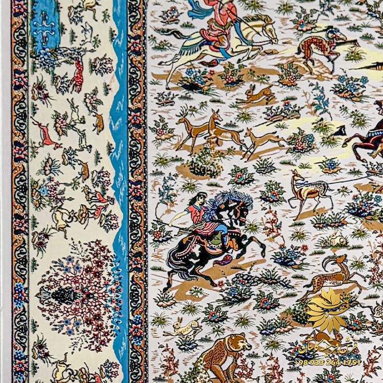 فرش طرح شکارگاه 1500 شانه